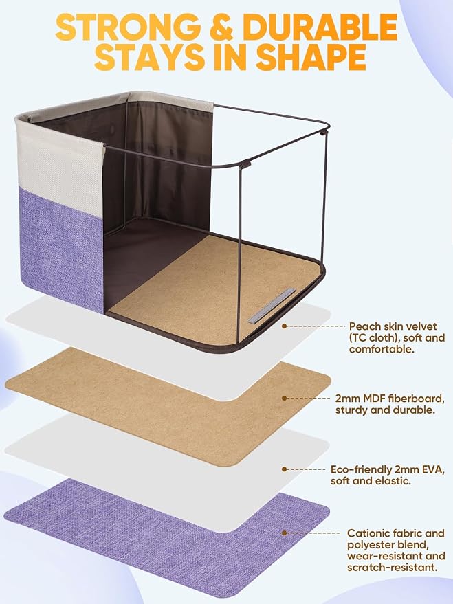 BALEINE 3 Pack Fabric Storage Bins - Image 3