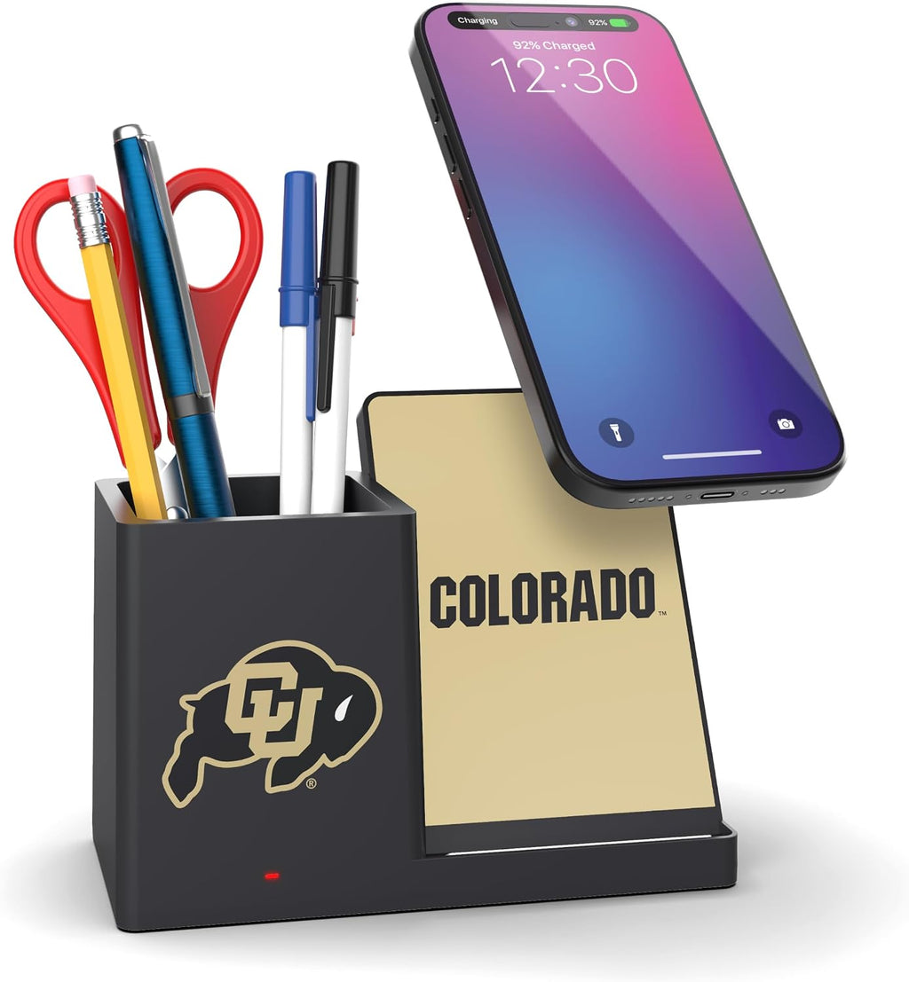 SOAR NCAA Unisex Wireless Charging Stand with Desktop Organizer