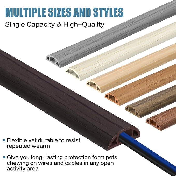 Floor Cord Covers for Wires 3.3FT Cable Hider Wire Cover Self Adhesive Cord - Image 6
