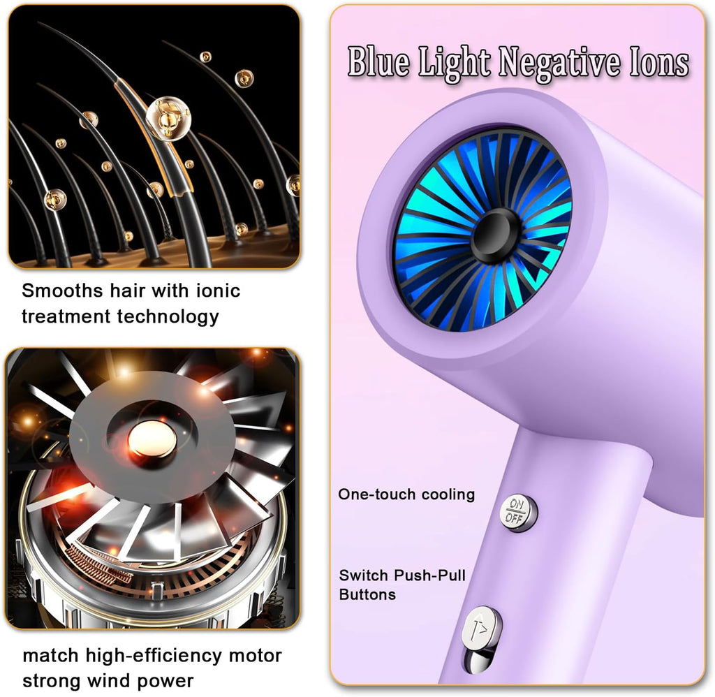 110V Hotel Wall Mounted Hair Dryer for Bathroom(with Night Light)