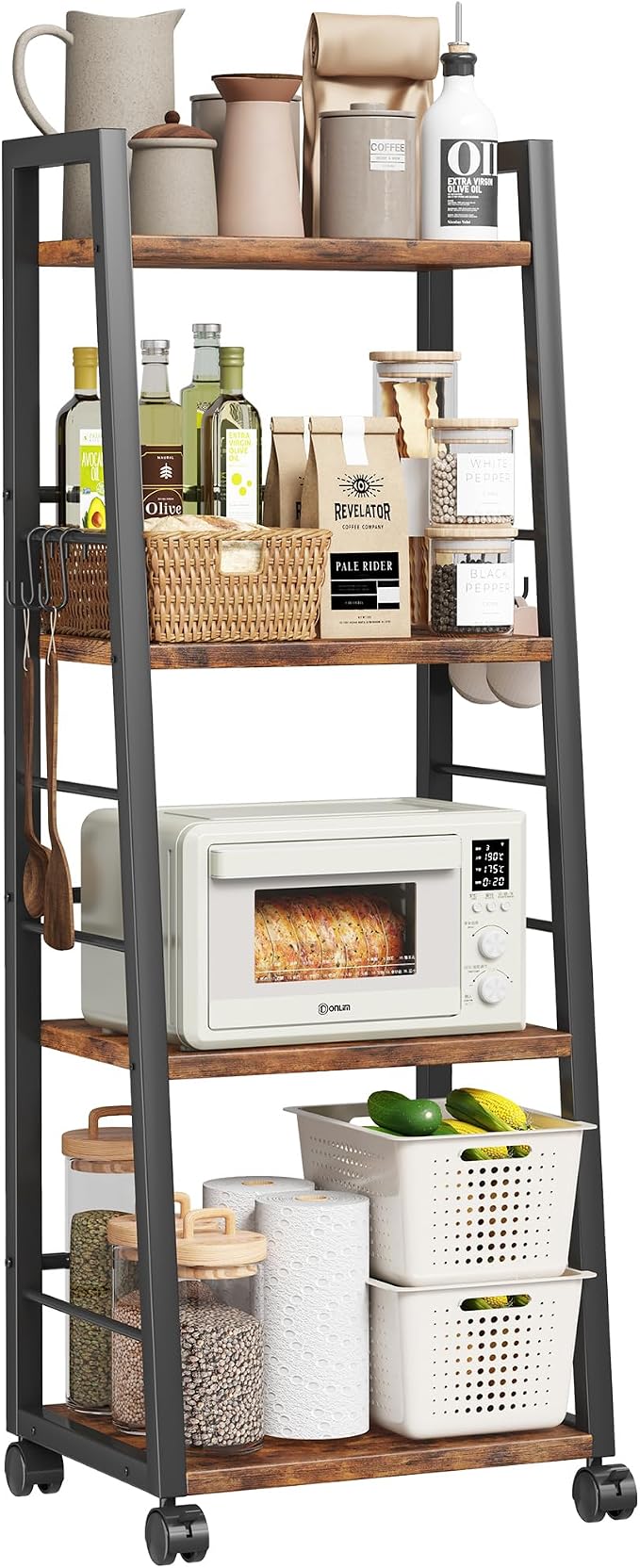 Homeiju 4 Tier Kitchen Storage Cart by Homeiju