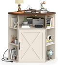 Corner Storage Cabinet, Farmhouse Corner Bookshelf by Halitaa