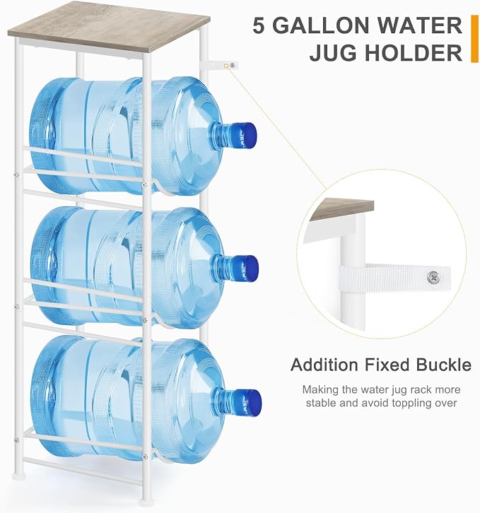 OYEAL Water Bottle Storage Holder 5 Gallon Drink Dispenser Stand - Image 4