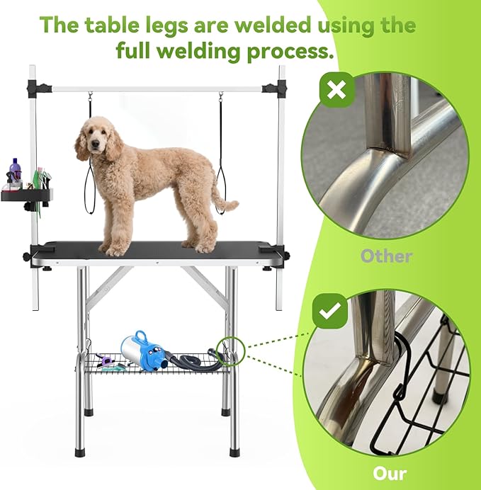 36" Large Dog Grooming Table, Non-Slip Tabletop - Image 3