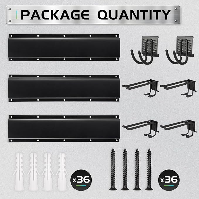 Garage Tool Organizer Wall Mount, Heavy Duty Garage Organization Tool Storage - Image 2