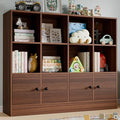 Cozy Castle Brown Wood Bookcase, 12 Cube Storage Organizer Bookshelf by CozyCastle