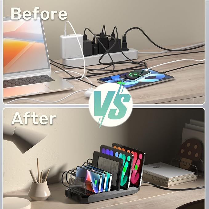 Multi USB Charging Station for Multiple Devices, 60W 10 Ports Multi Charger - Image 5