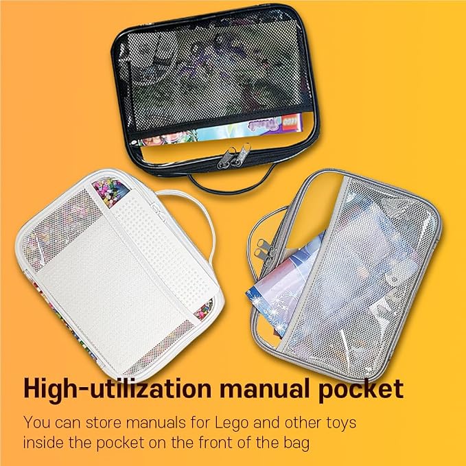 holay 4 Packs PVC Zippered Blocks Set, Board game Storage Organizer Case - Image 4