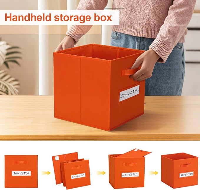 artsdi 13x13 storage cube bins Foldable Fabric storage cubes - Image 4