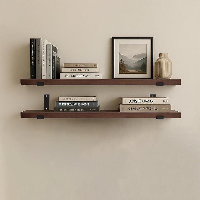 CONSDAN Floating Shelves for Wall Mounted Book Shelf Hanging Shelves Floating by CONSDAN