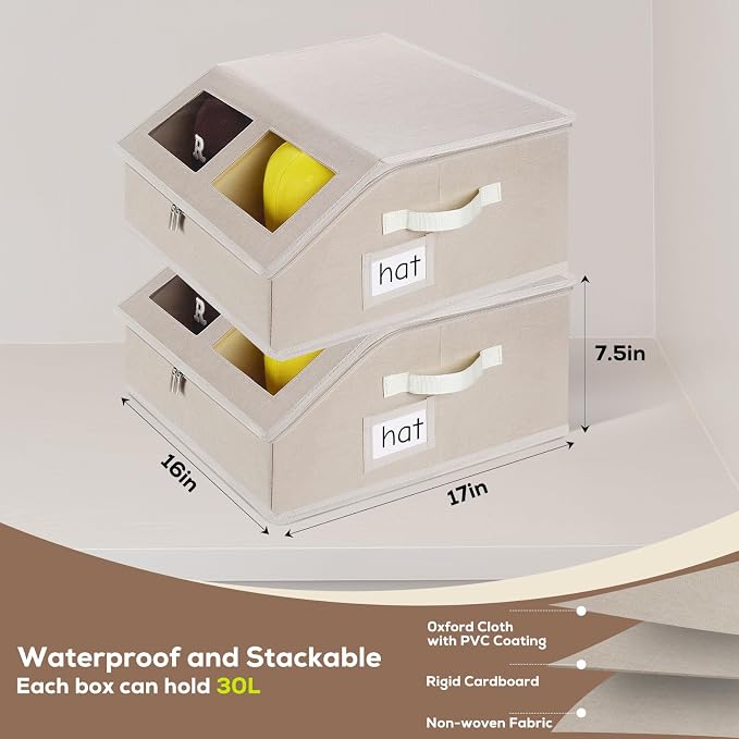 2 Pack Hat Storage for Baseball Caps-Holds Up to 48 Caps, Hat Organizer for - Image 3