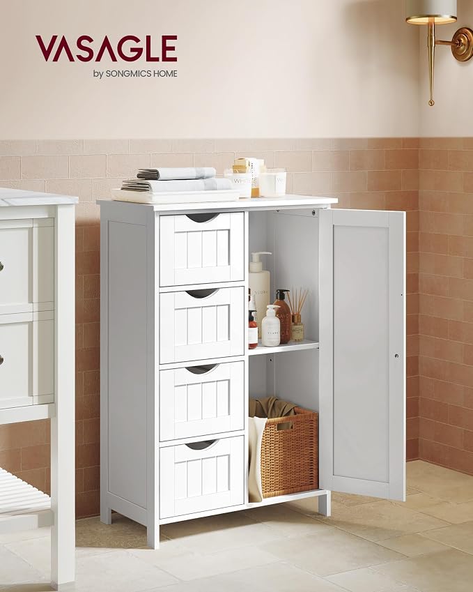 VASAGLE Storage Cabinet with Drawers, Freestanding Floor Cabinet with Door - Image 2