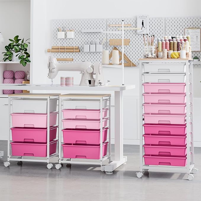 Rolling Cart with Drawers, 10 Drawer Rolling Cart, Storage Cart, Utility Cart - Image 8