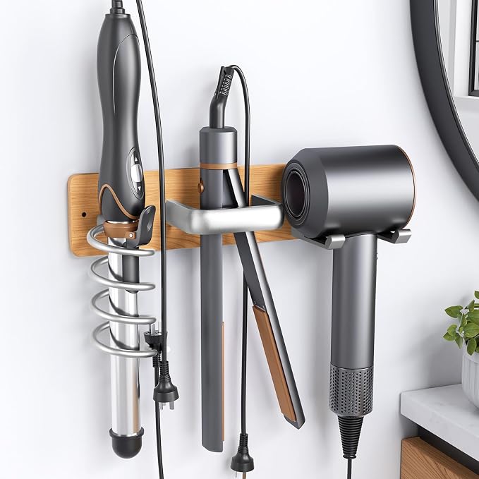 Tindbea Hair Dryer Holder Curling Iron Holder Flat Iron, Blow Dryer Holder Wall by Tindbea