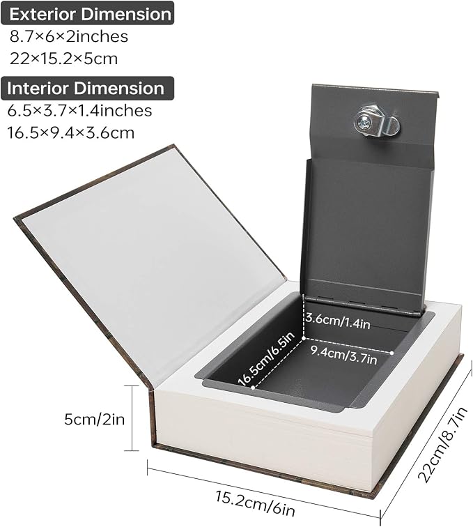 Real Paper Transfer Book Safe, Hollow - Image 2