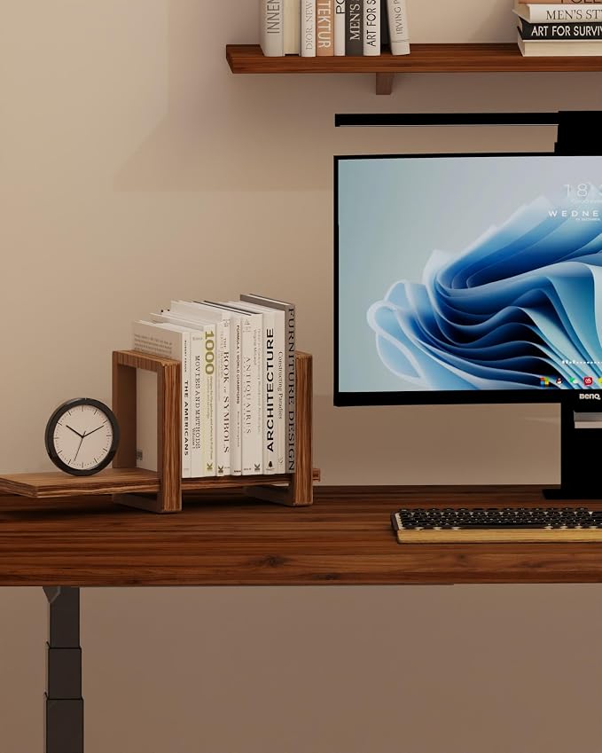 Adjustable Desktop Bookshelf, Retro Tabletop Bookshelf, Desk Shelf - Image 5
