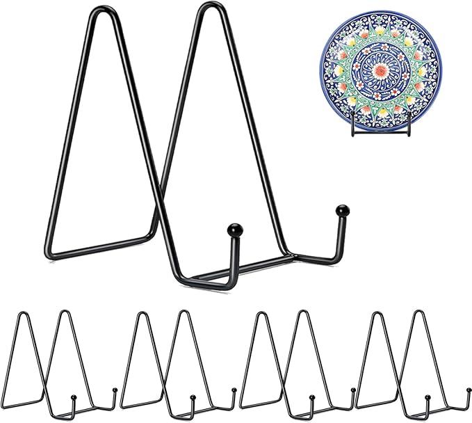 Kruodop 5 Pack Plate Stands for Display, 4 Inch Plate Holder Display Stand by Kruodop