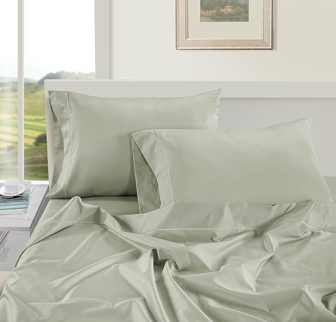 LANE LINEN Pillow Case Covers King Set of 2 100% Egyptian Cotton Sateen Soft - Image 2