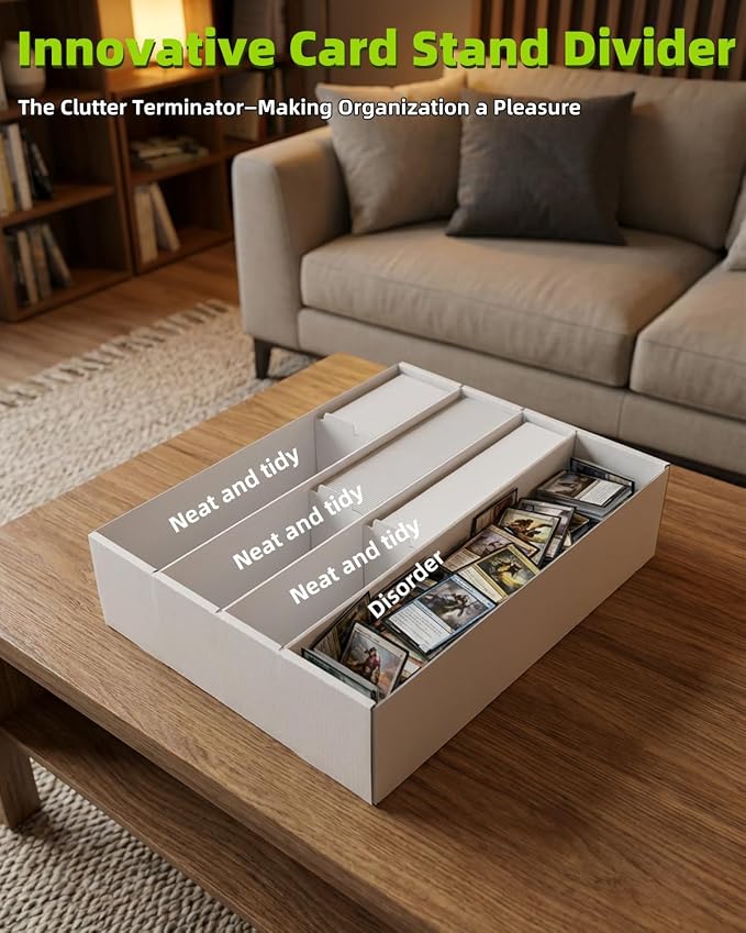 Trading Card Storage Box with 4 Cards Stoppers, Standard Card, Bulk Collectible - Image 6