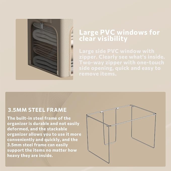 CYhom 3Pack Clothes Storage Bins - Image 9