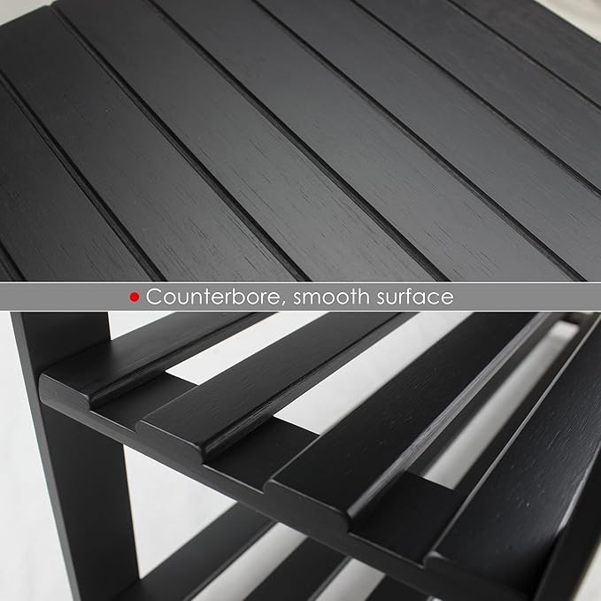 SMIBUY Bamboo Shoe Rack Bench, 3-Tier Shoe Organizer Storage Shelf - Image 5