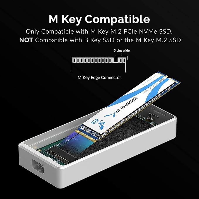 SABRENT Thunderbolt 3 Certified M.2 NVMe SSD Tool Free Solid Aluminum Enclosure - Image 7