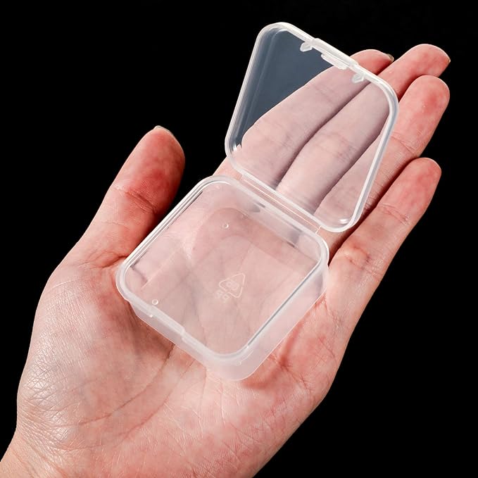 SATINIOR 24 Packs Small Clear Plastic Beads Storage Containers Box - Image 3
