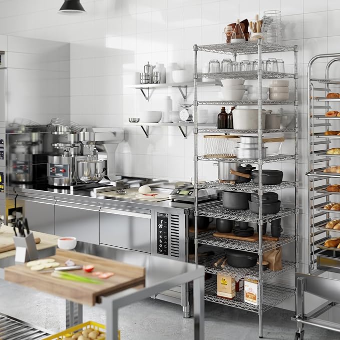 24" Deep x 24" Wide x 86" Height Wire Shelving Kit | 10-Tier | NSF Commercial - Image 7