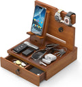 Wood Phone Docking Station, Nightstand Organizer by Zaldia
