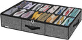Onlyeasy Sturdy Under Bed Shoe Storage Organizer Fit 8 to 16 Pairs, Collapsible by Onlyeasy