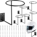 6 Pack Helmet Hanger Wall Mount Motorcycle Helmet Rack Metal Ball Holder by Potchen