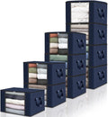 Fab totes Storage Bags, Clothes Blanket Storage Bins Foldable Closet Organizers by Fabtotes