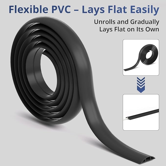 ZhiYo 3.6ft Cord Covers for Wires on Floor, Cord Hider Floor Hide Extension - Image 7