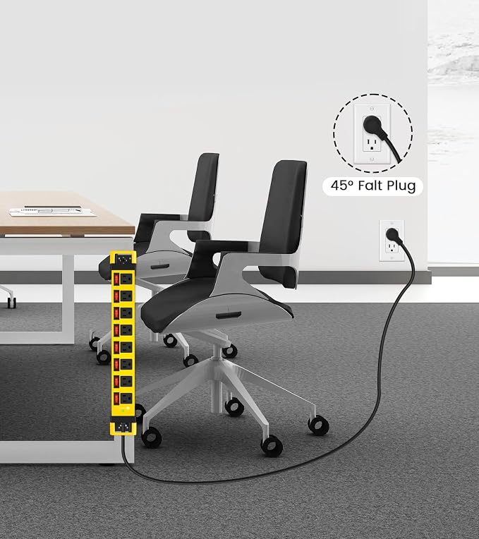 Heavy Duty Power Strip with Individual Switches, 8 Outlets 14 Gauge Industrial - Image 8