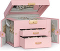 TORIBIO Jewelry Box for Women, Leather Jewelry Organizer by TORIBIO