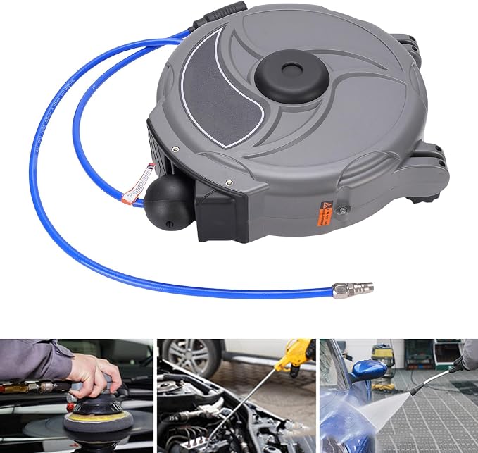YWBL-WH Retractable Air Hose Reel Automatic Retractable Hose Reel 10m 33.1LB - Image 3