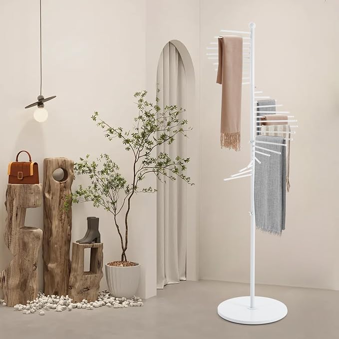 Scarf Display Stand 67" Spiral Scarf Holder Scarf Organizer Hijab Organizer - Image 2