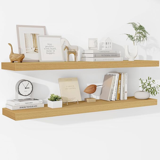 Fun Memories Floating Shelves 48 Inch Long, 9.3Inch Deep Floating Shelves by FunMemories