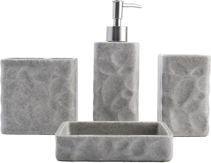 Hymmah Bathroom Accessories Set, Toothbrush Holder, Farmhouse Bathroom Decor by Hymmah