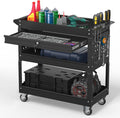 3 Tier Rolling Tool Cart on Wheels, 550 LBS Tool Cart by Cobinery