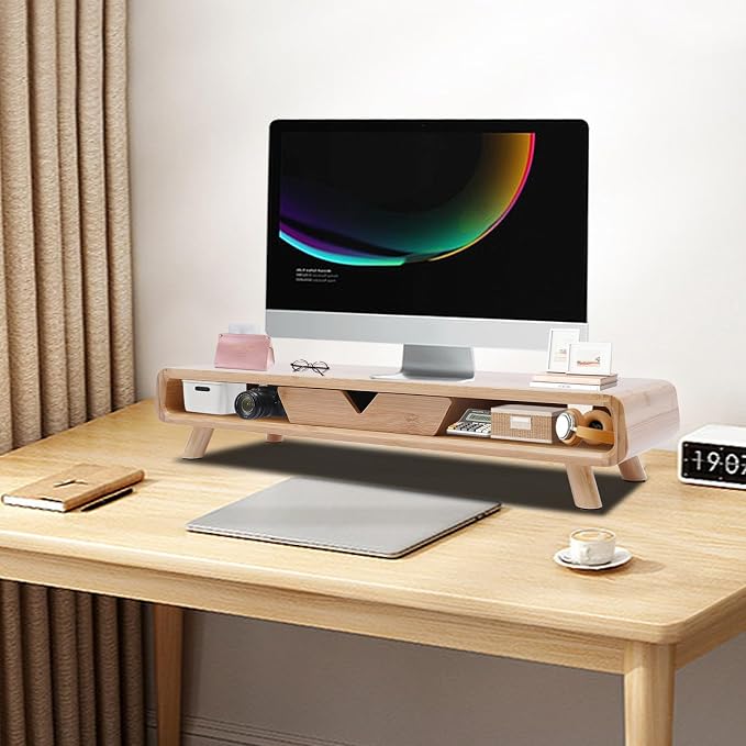 Monitor Stand Riser, 24inch Large Desk Computer Monitor Stand - Image 4