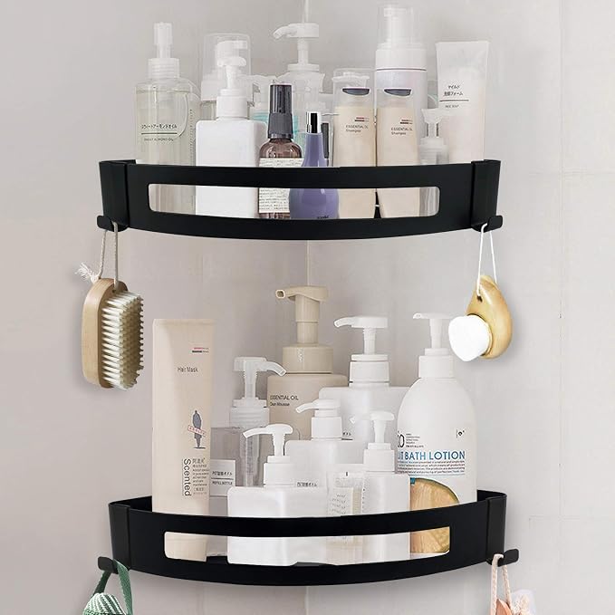NearMoon Bathroom Shower Caddy 2 Pack, No Drill 304 Stainless Steel Shower - Image 6