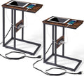 VECELO C Shaped End Side Table by VECELO