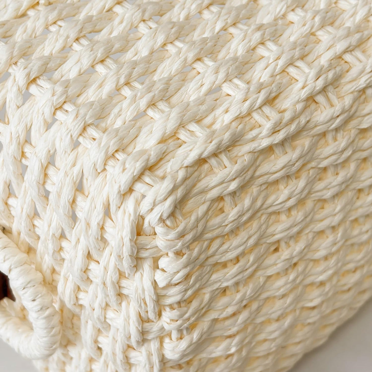 QINGTUHONE Woven Paper Rope Wicker Basket for Organizing