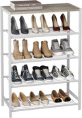 HOMEFORT 5-Tier Shoe Rack, Storage Shelf, Industrial Tower, Narrow Organizer by HOMEFORT