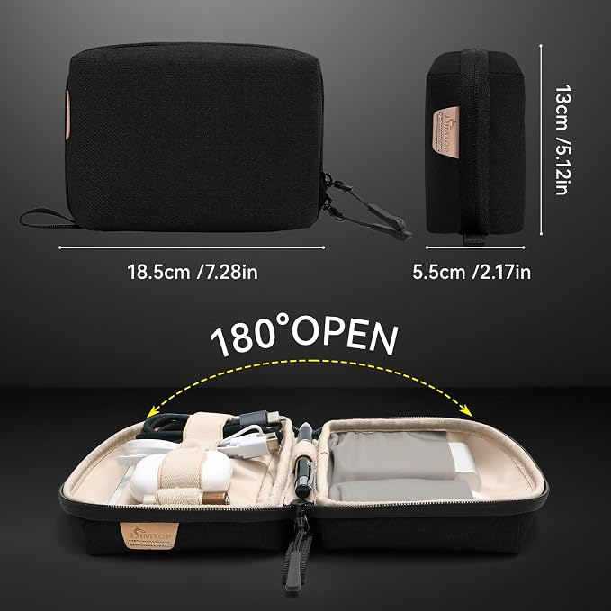 SIMTOP Electronics Organizer Cord Organizer Travel, Small Tech Bag - Image 2
