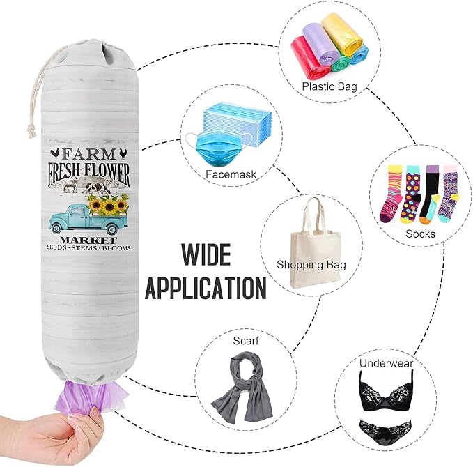 Grocery Bags Holder Organizer for Shopping Bags，Wall Mount Plastic Bags Storage - Image 6