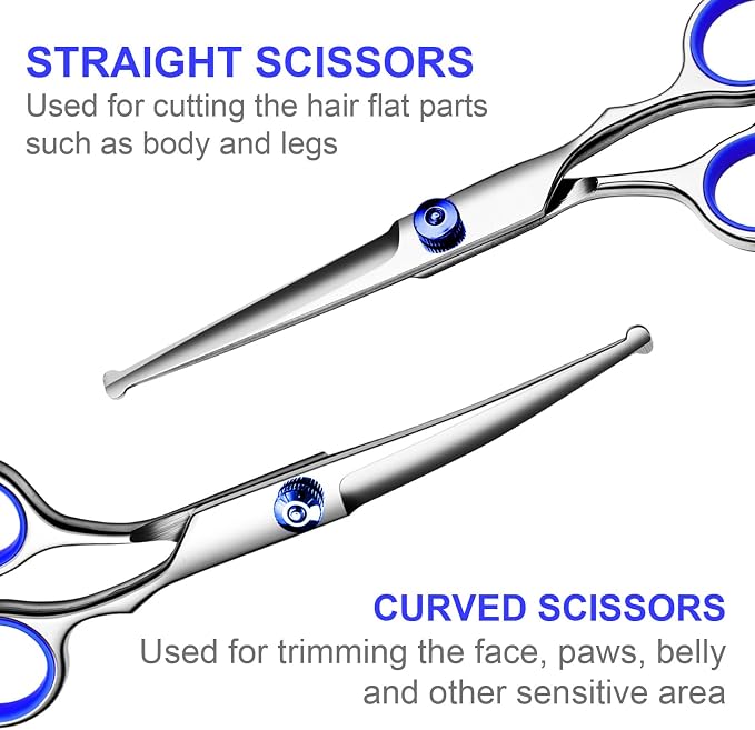 Professional Dog Grooming Scissors Kit, Titanium Coated Dog Scissors - Image 3
