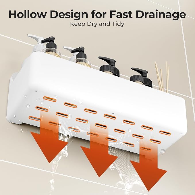 Orimade Shower Caddy 5-Pack, No-Drill Adhesive Shelves - Image 5