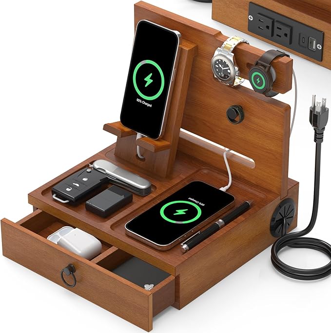 Wood Phone Docking Station by Zaldia